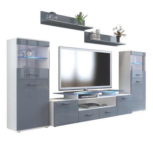 Agata V2 Mobile soggiorno porta tv, in 13 colori con luci led rgb, porta tv di design