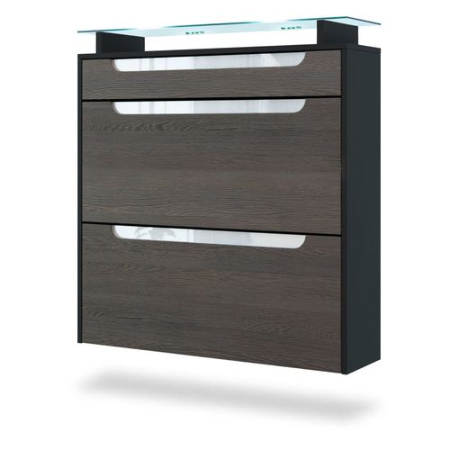 Summer scarpiera nera moderna, mobile per entrata, ingresso design