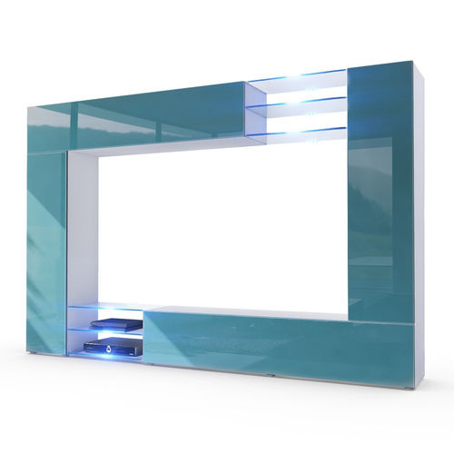 Wast. Parete porta TV moderno, mobile soggiorno in 13 finiture a scelta