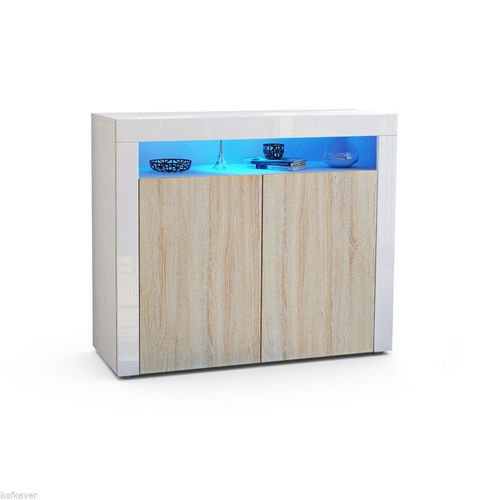 Comò moderno a due ante Girasole,mobile nero per soggiorno,camera,ingresso in 13 colori